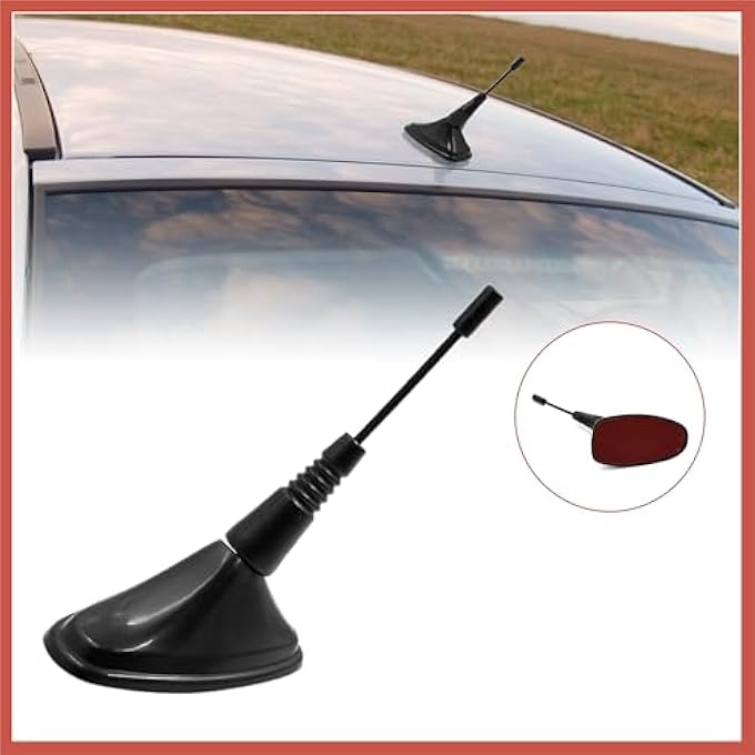 rayihni Black Universal Self Adhesive Base Decorative Antenna Dummy Aerial Waterproof Replacement for SUV Car Vehicle Car Parts - Image 3