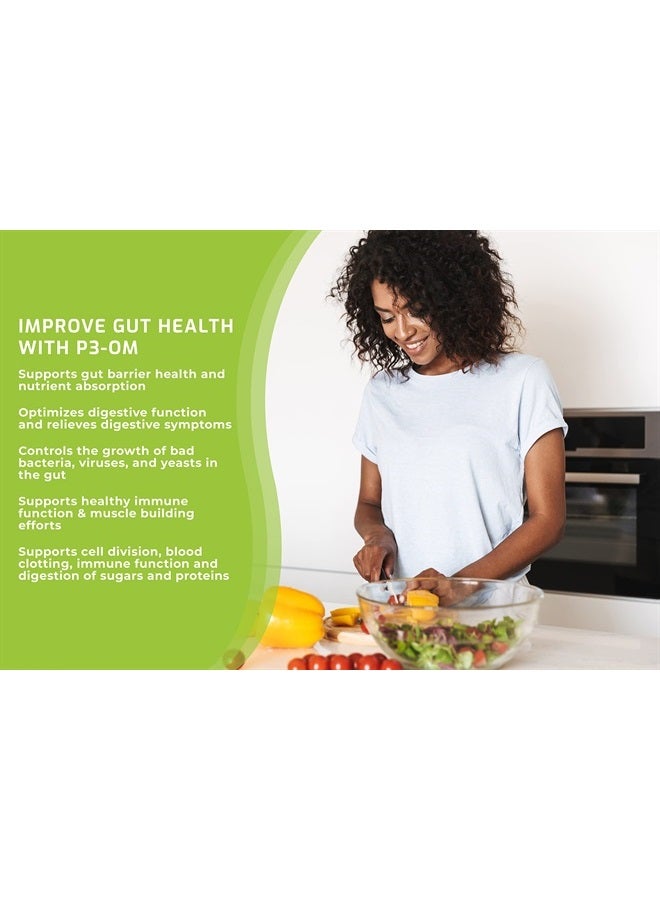 BiOptimizers P3-OM - Proteolytic Probiotic and Prebiotic Supplement - Contains Lactobacillus Plantarum OM - Can Provide Immune Support - May Help Improve Gut Health to Help with Bloating and Gas, 120 Capsules - Image 3