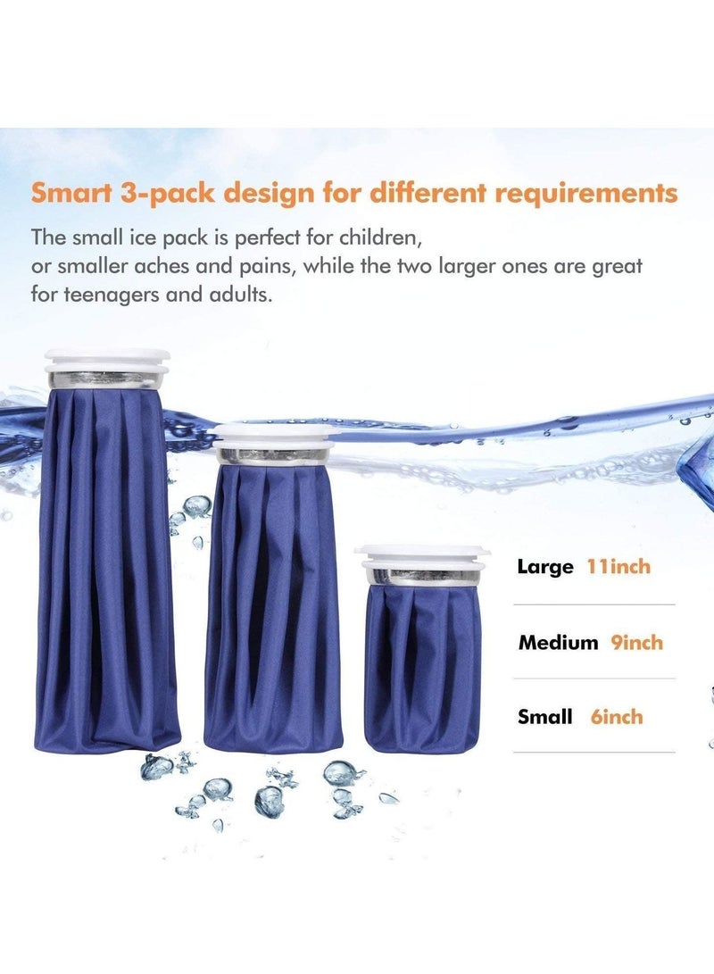 Y&D Ice Bag Packs for Injuries, Hot Cold Therapy, Teeth Pain Pack, Headaches Bag, Menstrual Water Backs Fast Release Reusable 3 Sizes(6"/ 9"/ 11") Pack  - Image 4