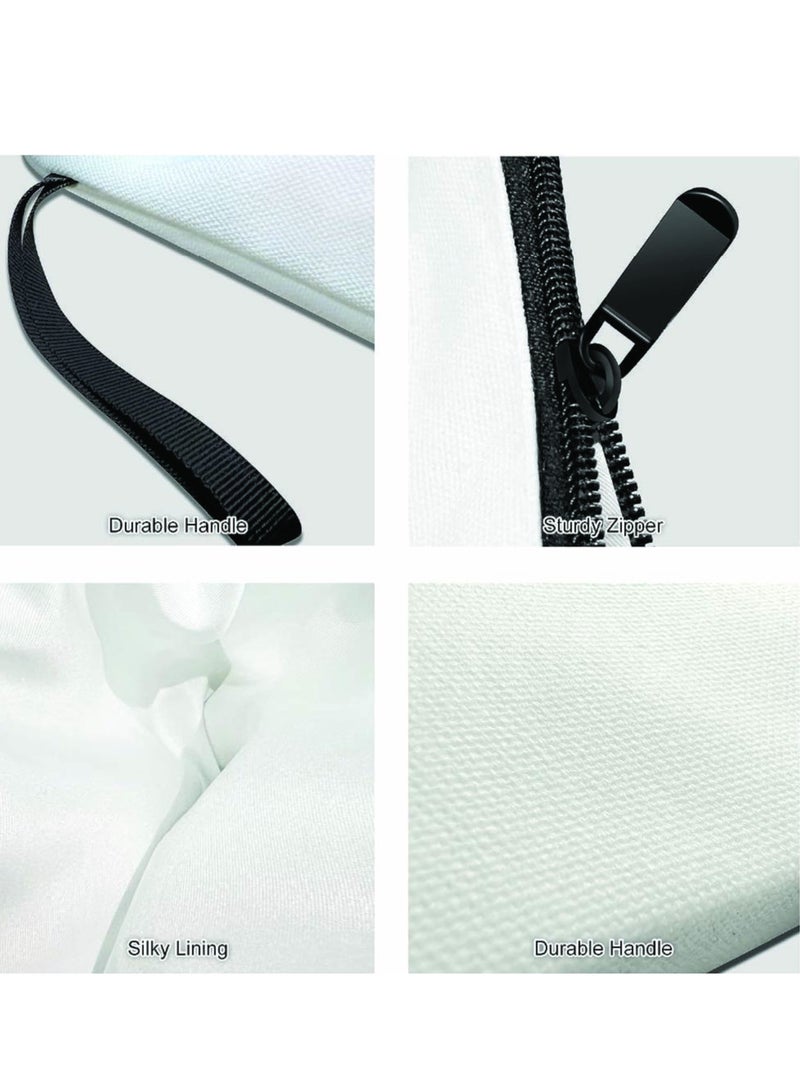 PRINTSHOP4ME Initial Monogram Cosmetic Pouch - Monogrammed Makeup Pouch - Perfect for Travel Organizer - Cosmetic Bag for Women - Gift for Ramadan - Initial Design Makeup Bag - Image 5