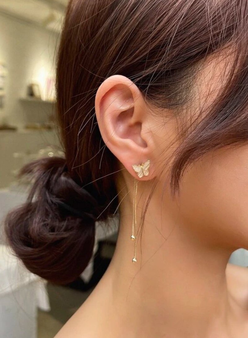 Dangle Charms Trendy Gold Plated Earrings For Women - Image 1