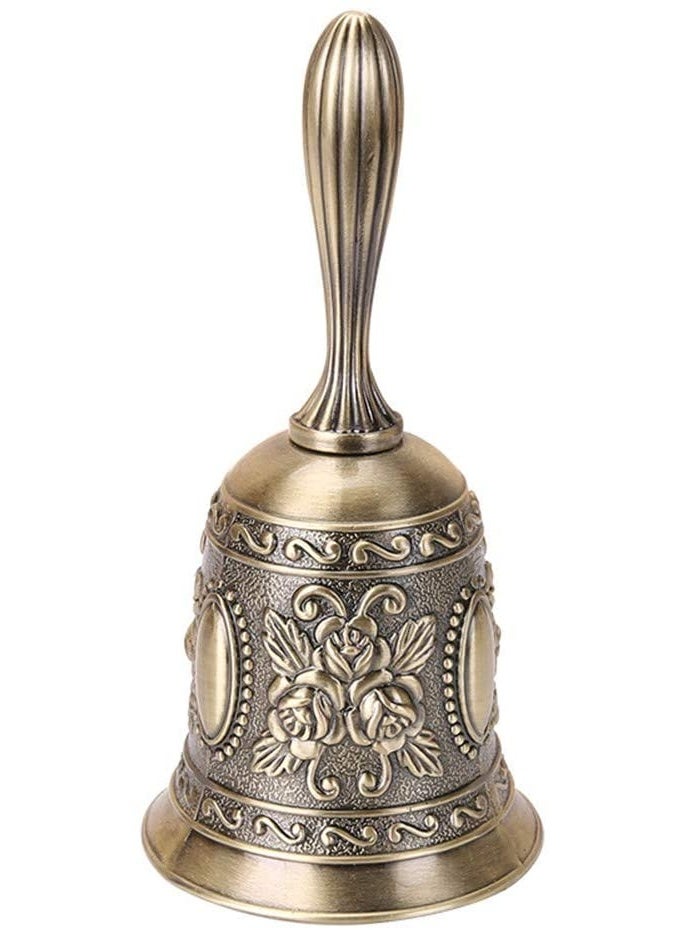 Retro Call Bell Antique Hand Bell Bronze Dinner Bell Resturant Service Bell Brass Jingle Wedding Classroom Bell - Image 3
