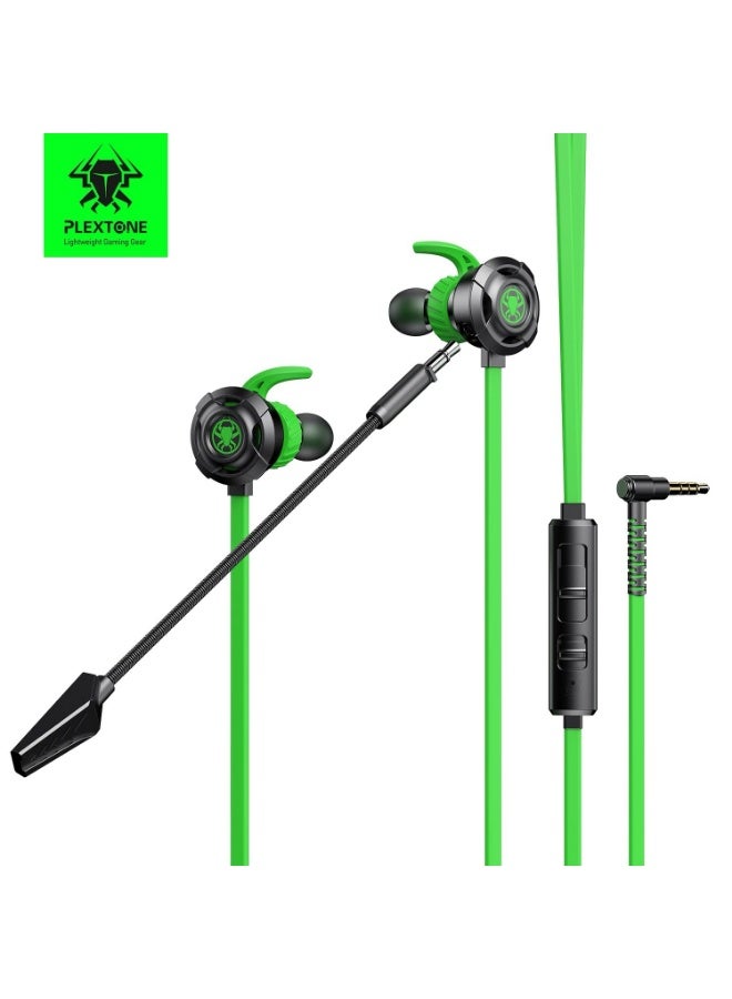 Plextone G30 Wired Gaming Earphone for Computer with Adjustable Microphone in-Ear Earbuds Stereo Bass Headset,Noise Isolating Earbuds for PUBG/FPS Games - Image 1