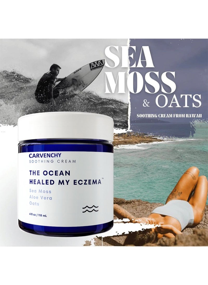 CARVENCHY - Eczema Soothing Cream，Eczema Treatment Daily Moisturizing Cream for Sensitive Skin, Soothing Lotion with Sea Moss,Aloe Vera,Oats for Dry, Irritated, Itchy Skin, Steroid and Fragrance Free,118ml - Image 1
