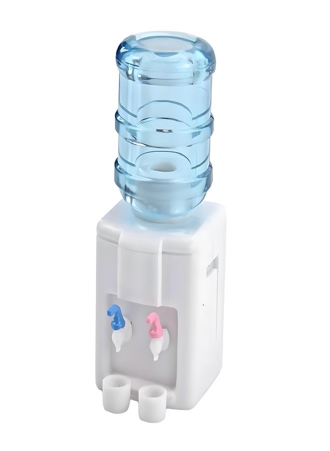 WinldMonmo 2.12-inch Miniature Realistic Design Water Dispenser with 2 Cups - 1:12/1:6 Scale (Blue/White) Resin Water Cooler, Ideal for Office or Living Room Scene Setup, Mini Dollhouse Accessories - Image 1