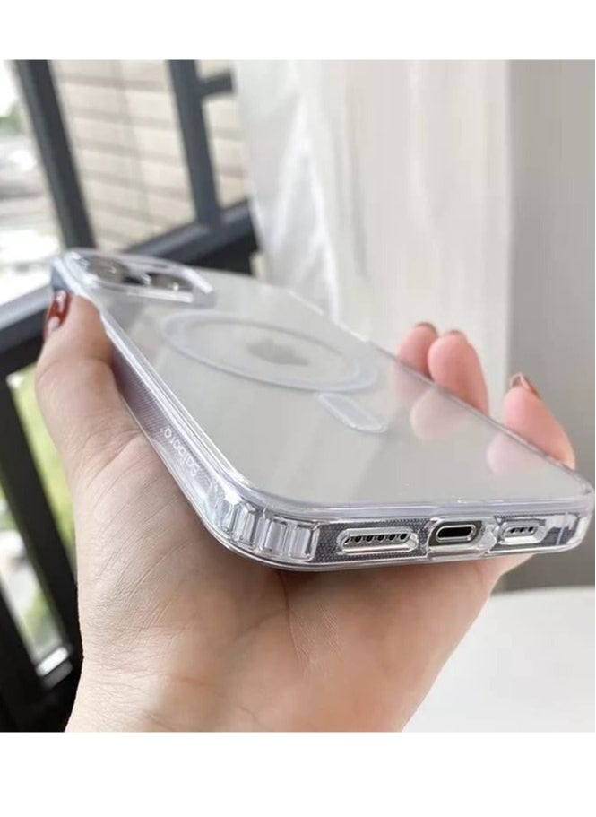 JAJEEK [3 in1] Designed for iPhone 13 Pro max Magnetic Case Crystal Clear, with 1 Pcs Tempered Glass Screen Protectors & 1 Pcs Camera Lens Protectors-Transparent (iPhone 13 Pro Max) - Image 2