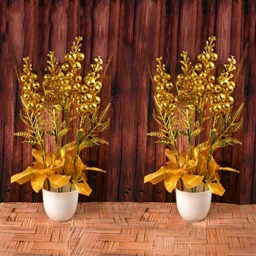 Crystu Beautiful Artificial Plant with Pot | Bonsai Plants | Bonsai Tree for Indoor with Pot for Office Home Decor Showpiece (Pack of Combo 2 pc), Multicolor - Image 4