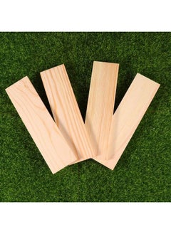 EXCEART 10Pcs Rectangle Wood Boards Unfinished Wood Boards Sheets Carving Blocks For Arts Craft Painting 4X15Cm  - Image 5