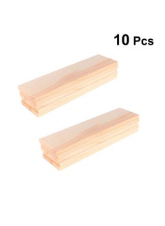 EXCEART 10Pcs Rectangle Wood Boards Unfinished Wood Boards Sheets Carving Blocks For Arts Craft Painting 4X15Cm  - Image 3