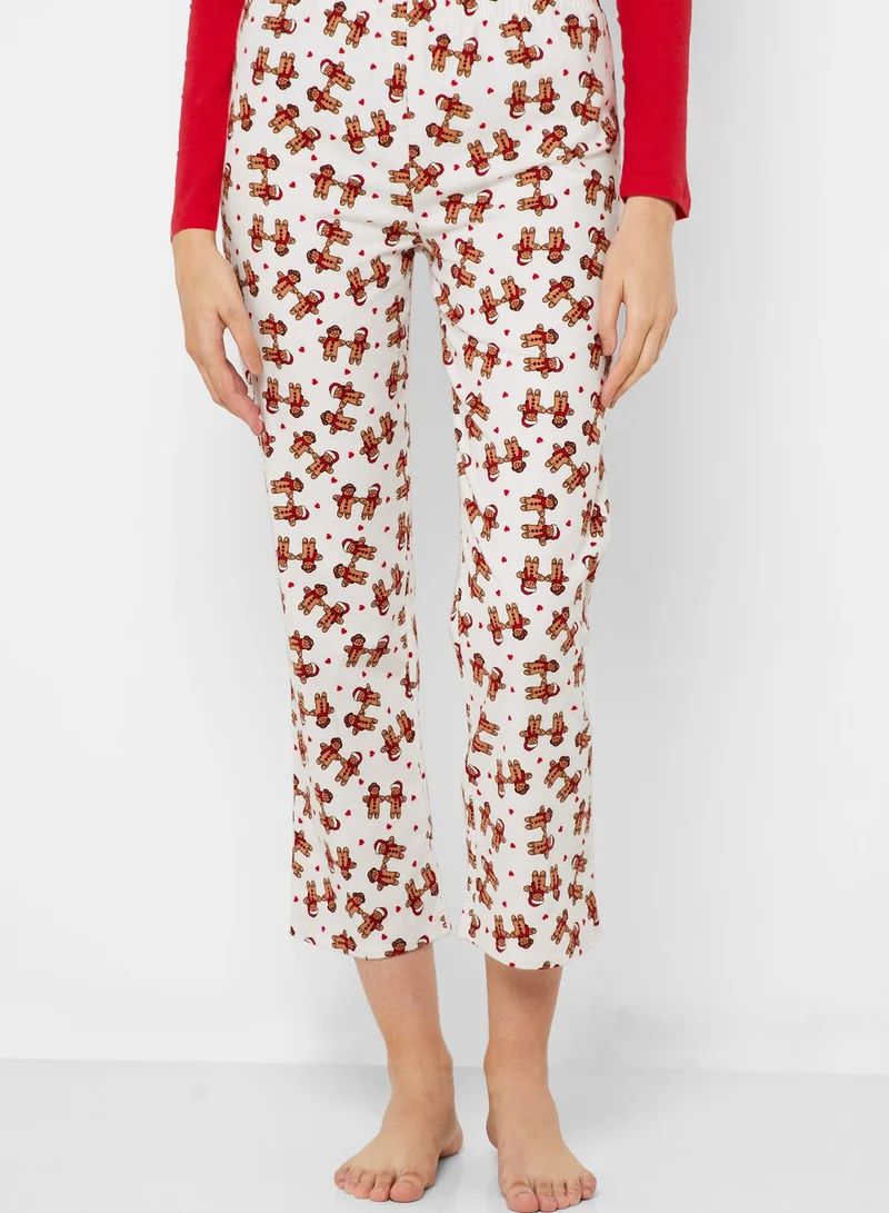 Outdoor Gingerbread Christmas Pyjama Set