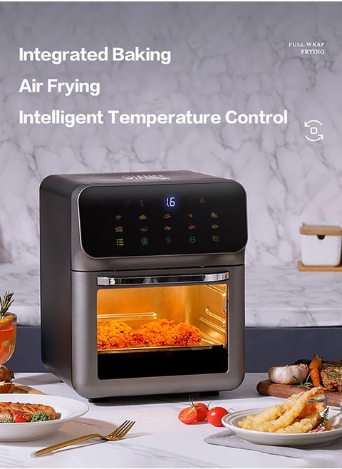 Home Air Fryer Oven – 12L Touchscreen Air Fryer with 10 Pre-set Menus, up to 90% Less Oil, and Clearlook Window,New