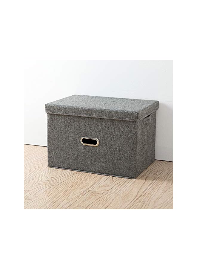 Zaboon Box Foldable Storage Cubes Bins Baskets Organizer With Handles Removable Lids Washable Large Storage Space For Clothes Toys Books Stuff Home Office (40 * 29 * 30CmGrey) - Image 1