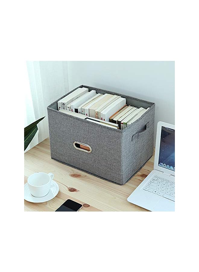 Zaboon Box Foldable Storage Cubes Bins Baskets Organizer With Handles Removable Lids Washable Large Storage Space For Clothes Toys Books Stuff Home Office (40 * 29 * 30CmGrey) - Image 3
