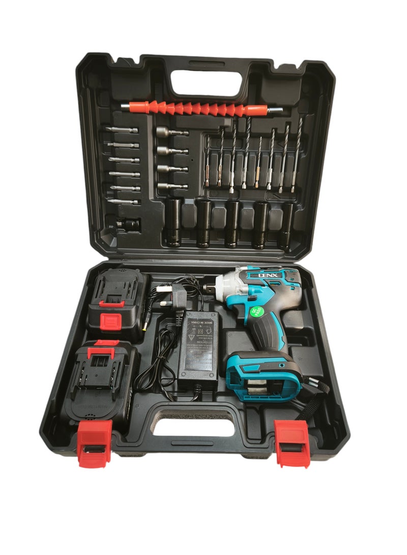 Denx Cordless Drill Driver 21V Two Batteries and 25 Heads - Image 1