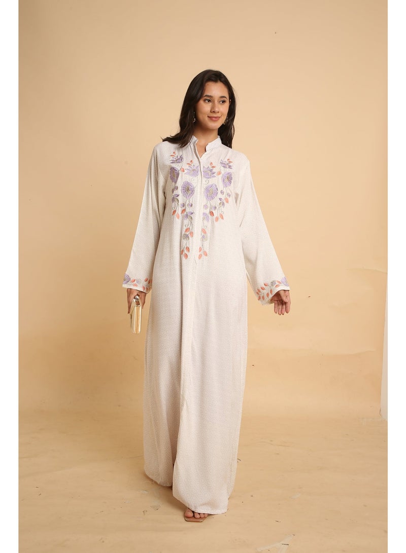HANA & SARA Unique Long Women Trendy Printed Arabic Jalabiya - Image 5