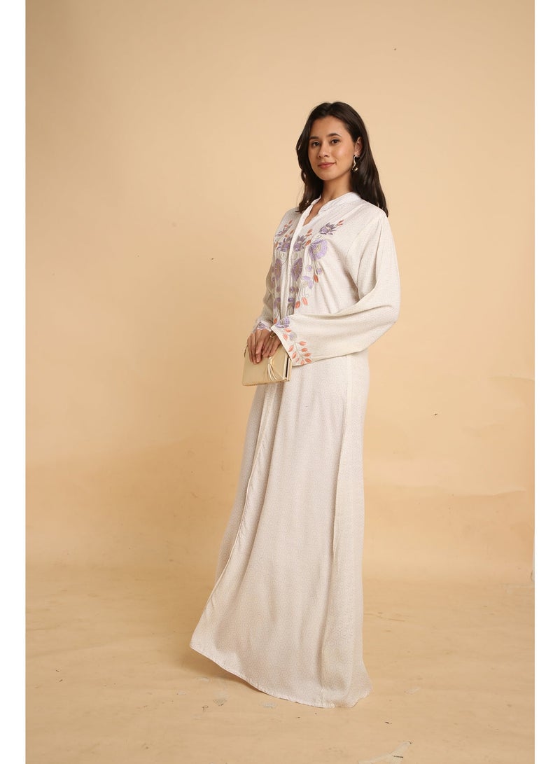 HANA & SARA Unique Long Women Trendy Printed Arabic Jalabiya - Image 2