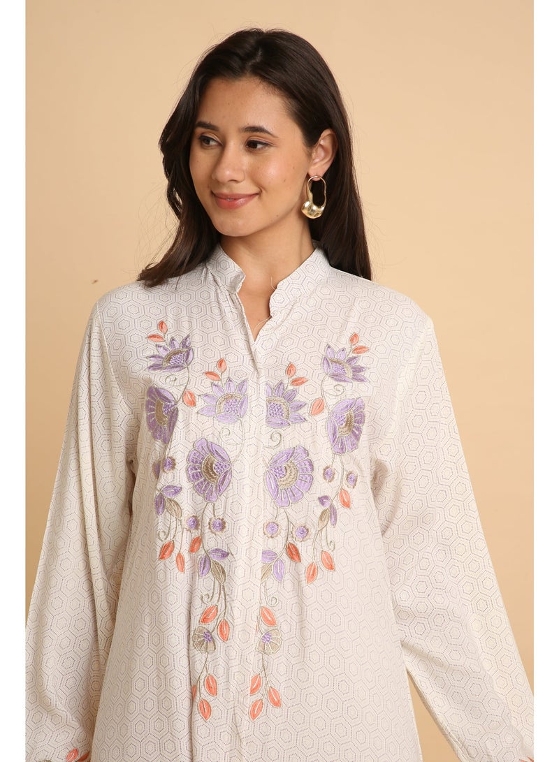 HANA & SARA Unique Long Women Trendy Printed Arabic Jalabiya - Image 4