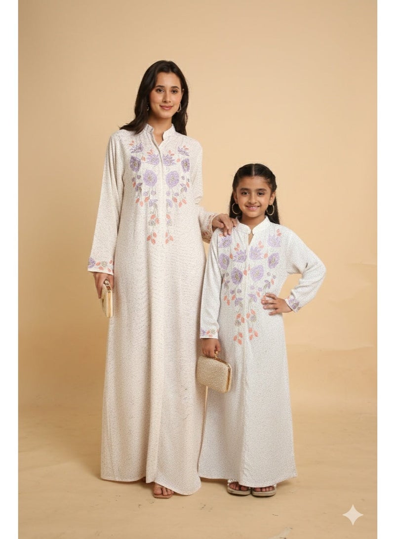 HANA & SARA Unique Long Women Trendy Printed Arabic Jalabiya - Image 1