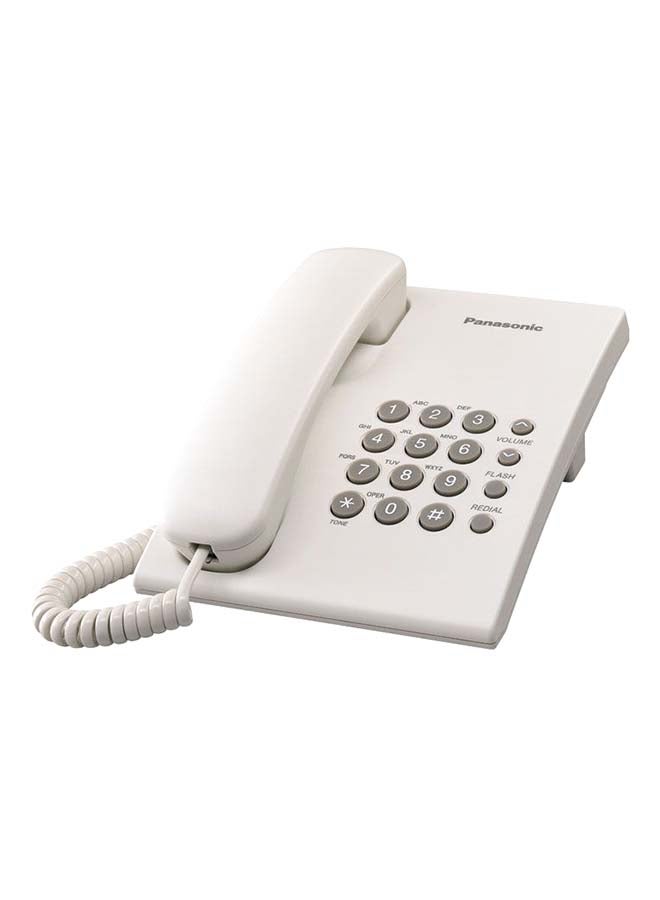 Single Line Corded Phone White/Grey