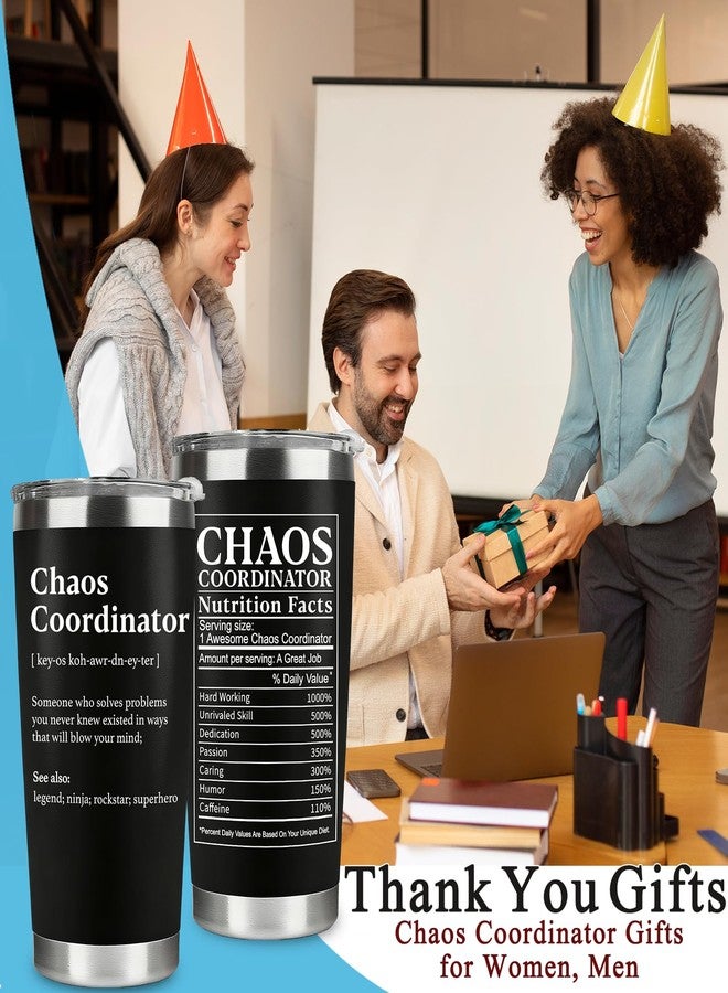 WECACYD Chaos Coordinator Gifts - Teacher Appreciation Gifts - 20oz Stainless Steel Tumbler with Lid Straw - Funny Thank You Gift for Women, Men, Boss, Coworker, Staff, Nurse,Principal, Fathers Day - Image 3