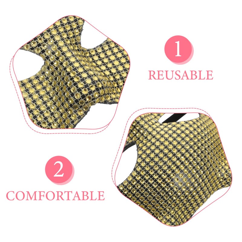 Golden Leopard Half Face Mask Realistic Animal Prop For Masquerade Carnival Party - Image 4