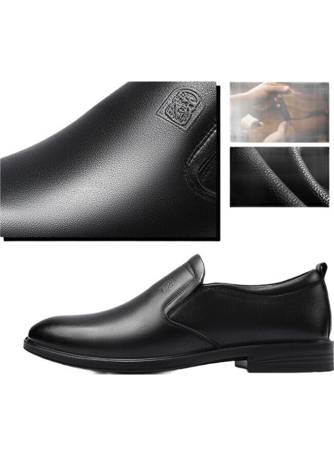 LAORENTOU Leather Shoes For Men, Top-Grain Cowhide Slip-On Business Casual Shoes Driving Shoes Loafers For Men A30305 Black 43 - Image 2