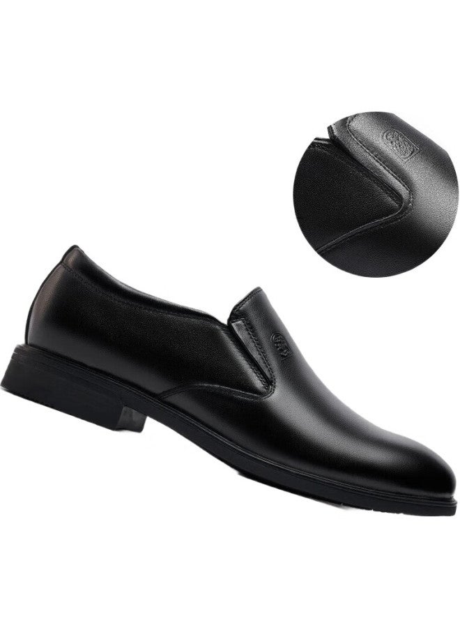 LAORENTOU Leather Shoes For Men, Top-Grain Cowhide Slip-On Business Casual Shoes Driving Shoes Loafers For Men A30305 Black 43 - Image 3