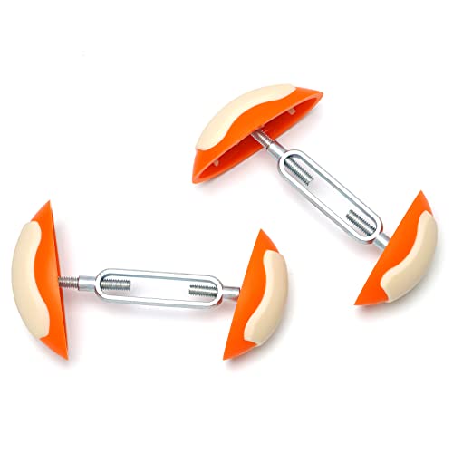 kupnos 1Pair Mini Shoe Stretchers Women Wide Feet, Non-Slip Shoe Widener Expander Shaper Trees for Women Adjustable (Orange) - Image 1