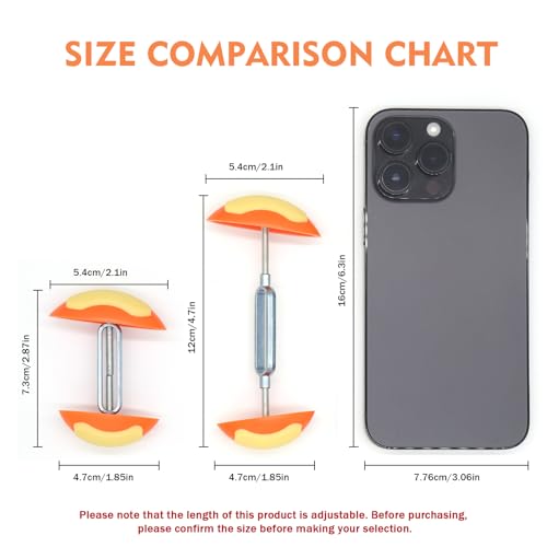 kupnos 1Pair Mini Shoe Stretchers Women Wide Feet, Non-Slip Shoe Widener Expander Shaper Trees for Women Adjustable (Orange) - Image 2