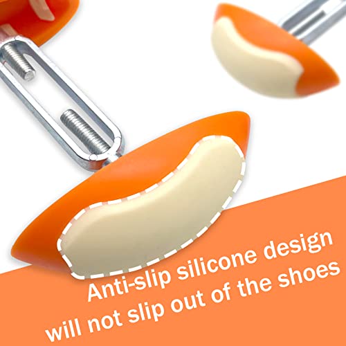 kupnos 1Pair Mini Shoe Stretchers Women Wide Feet, Non-Slip Shoe Widener Expander Shaper Trees for Women Adjustable (Orange) - Image 3
