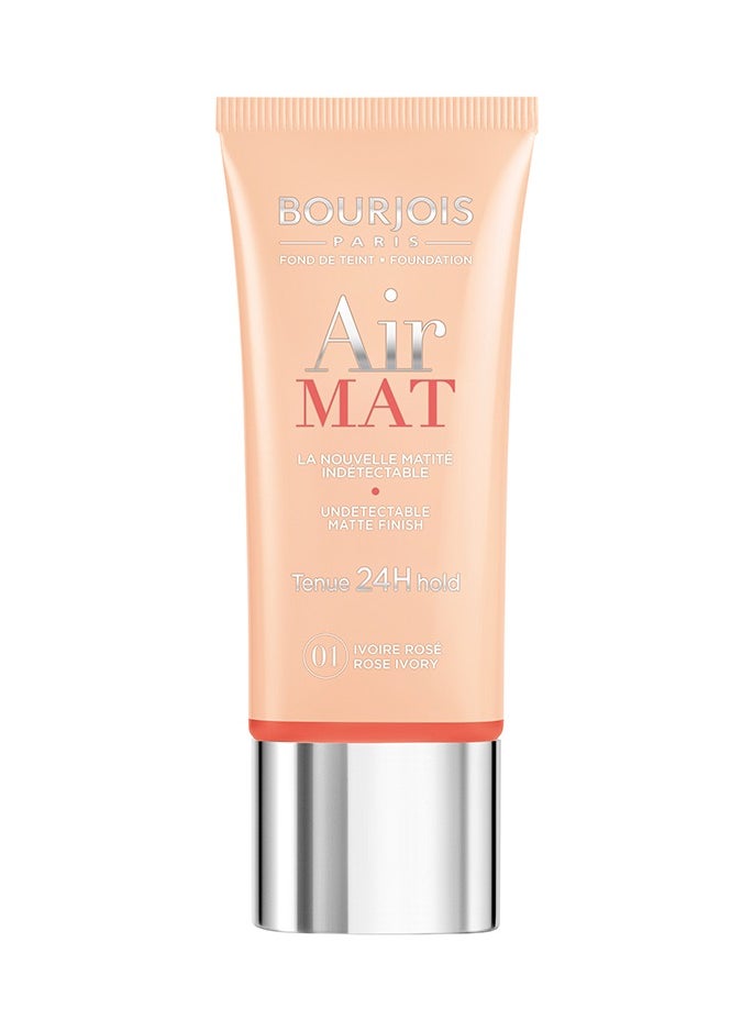 Paris - BOURJOIS AIR MAT 24H, FOUNDATION, 01 ROSE IVORY, 30 ML-1.0 FL OZ - Image 1