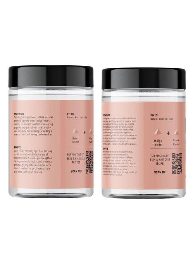 Tattvalogy 100% Natural Henna Powder & Indigo Powder Combo for Hair Coloring | Chemical-Free, Plant-Based Hair Dye | For Soft, Shiny & Naturally Colored Hair (Henna, 200g + Indigo, 175g) - Image 4