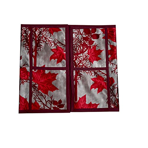 KANUSHI Industries® Microwave/Oven Top Cover with 4 Utility Pockets (VAR2-MICRO-MAROON-SHUB-01) - Image 3
