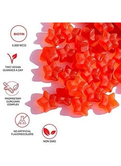 هيرتامين فيتامينات الشعر النباتية من HAIRtamin Gummy Stars | غير معدلة وراثيًا | فيتامينات الشعر الطبيعية من البيوتين للحفاظ على صحة الشعر والبشرة والأظافر | مكمل متعدد الفيتامينات للمساعدة في الحفاظ على شعر صحي المظهر (عبوة من 3 قطع)  - Image 4