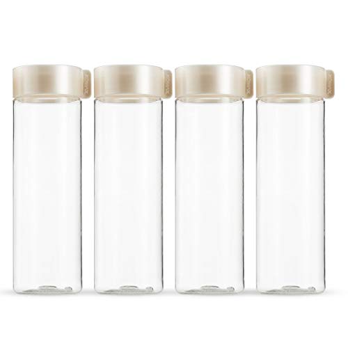 Komax Reusable Juice Bottles, Set of 4 Leak-Proof Juice Containers with Lids for Fridge, BPA-Free Plastic Smoothie Bottle Set, Dishwasher-Safe Wide Mouth Juicing Bottles (18.5 oz) - Image 3