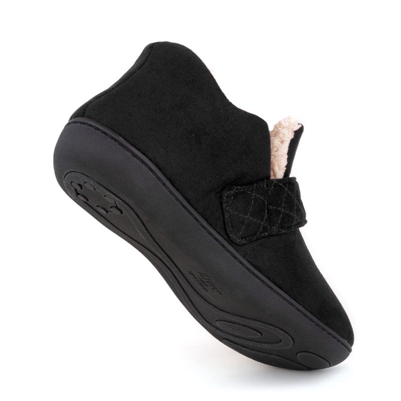 Zizor Women's Ivy Adjustable House Shoes Indoor Outdoor (Black, Size 6) - Image 4