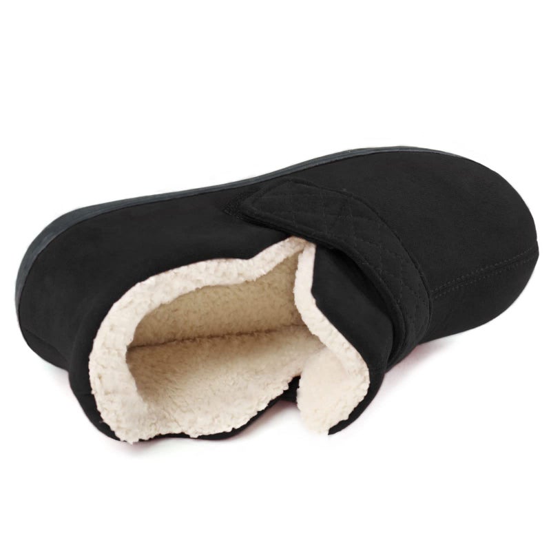 Zizor Women's Ivy Adjustable House Shoes Indoor Outdoor (Black, Size 6) - Image 3