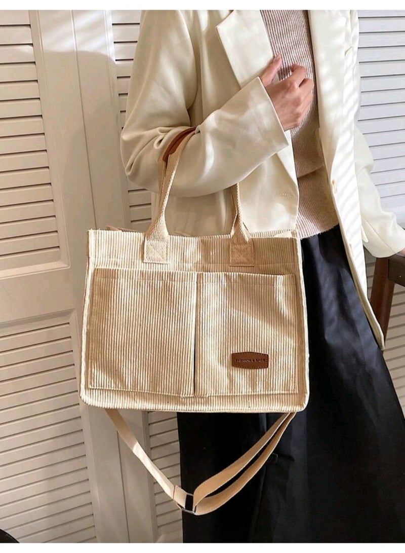 Women's Trend Shoulder Tote Bag Large Capacity Multi-purpose Messenger Bag, Perfect for School, Collage, Vacation, Beach & Daily Use - Image 2