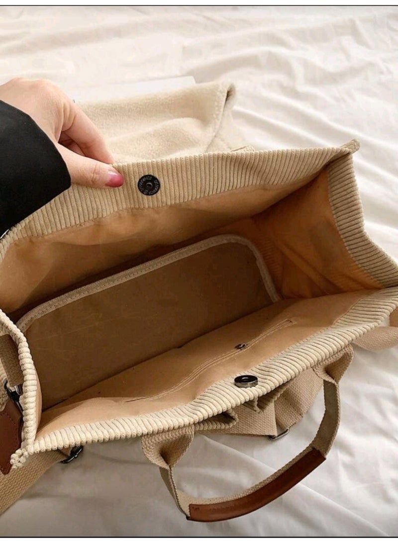 Women's Trend Shoulder Tote Bag Large Capacity Multi-purpose Messenger Bag, Perfect for School, Collage, Vacation, Beach & Daily Use - Image 5