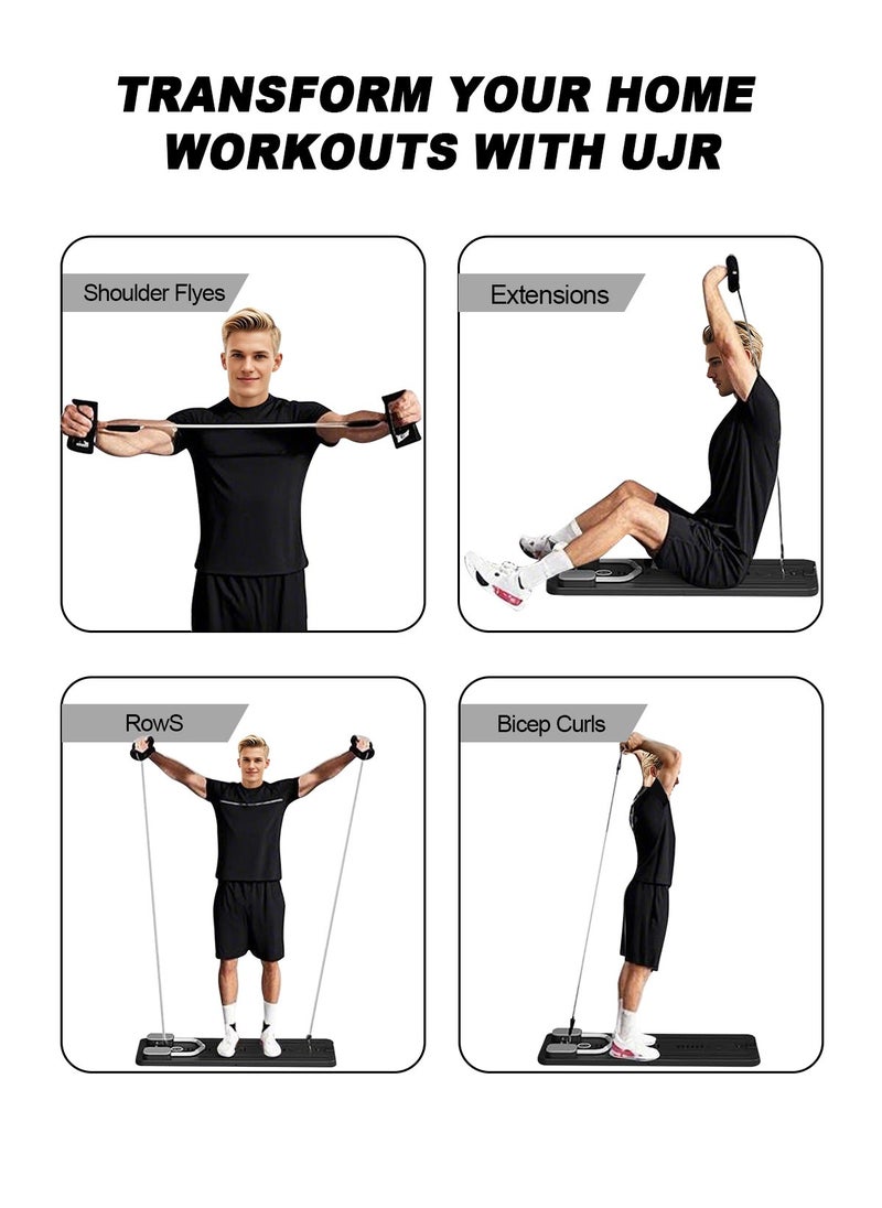 HomarKet Abdominal Board Pilates Reformer Set Multi-Purpose Foldable Pilates Reformer Board High Strength Pilates Equipment Portable Fitness Board For Home Women Men  - Image 3