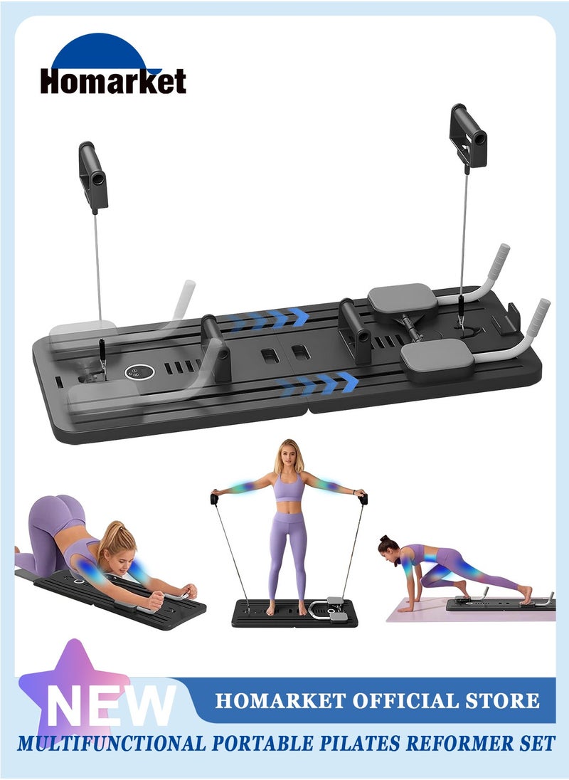 HomarKet Abdominal Board Pilates Reformer Set Multi-Purpose Foldable Pilates Reformer Board High Strength Pilates Equipment Portable Fitness Board For Home Women Men  - Image 1