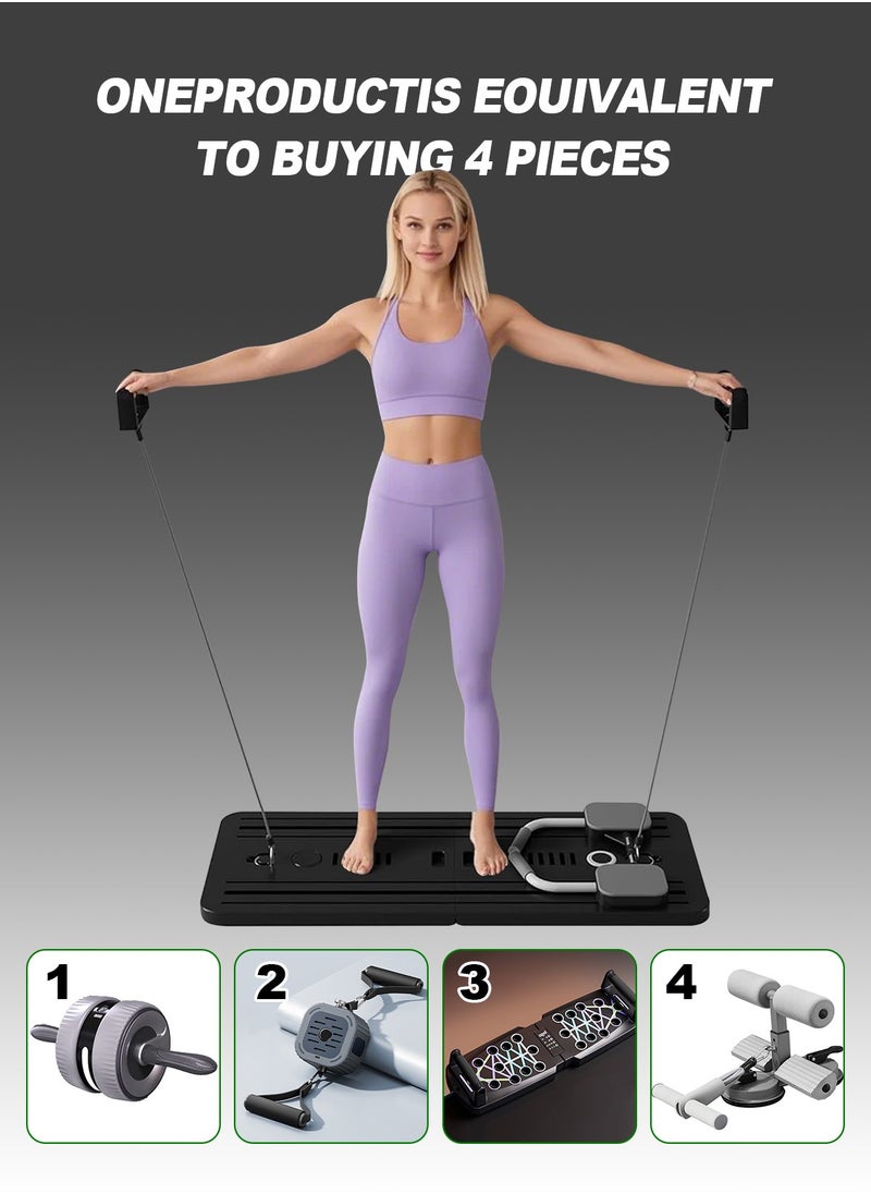 HomarKet Abdominal Board Pilates Reformer Set Multi-Purpose Foldable Pilates Reformer Board High Strength Pilates Equipment Portable Fitness Board For Home Women Men  - Image 4