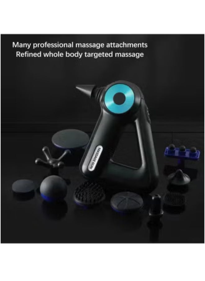 TIGER Deep Tissue Massage Gun for Muscle Pain Relief | Electric Handheld Percussion Massager with 12 Pro Attachment Heads | Quiet Motor, 6 Adjustable Speeds & Long Battery Life | Ideal for Back, Neck, Shoulder & Full Body Recovery | Portable & Rechargeable  - Image 3