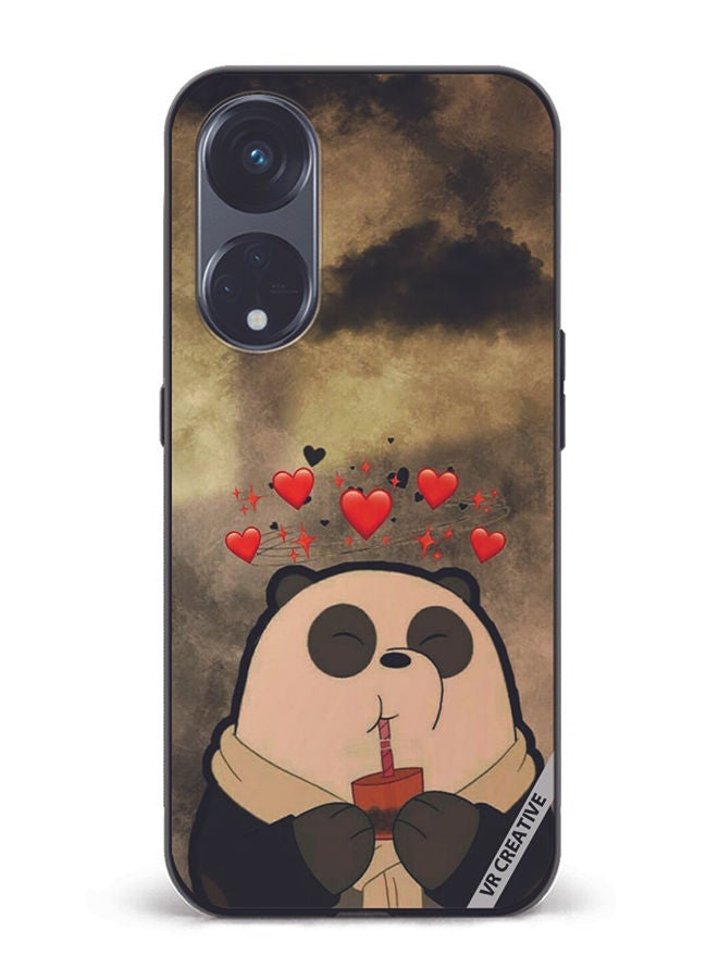 VR CREATIVE Protective Case Cover For Oppo Reno8 T 5G Panda Design Multicolour - Image 1