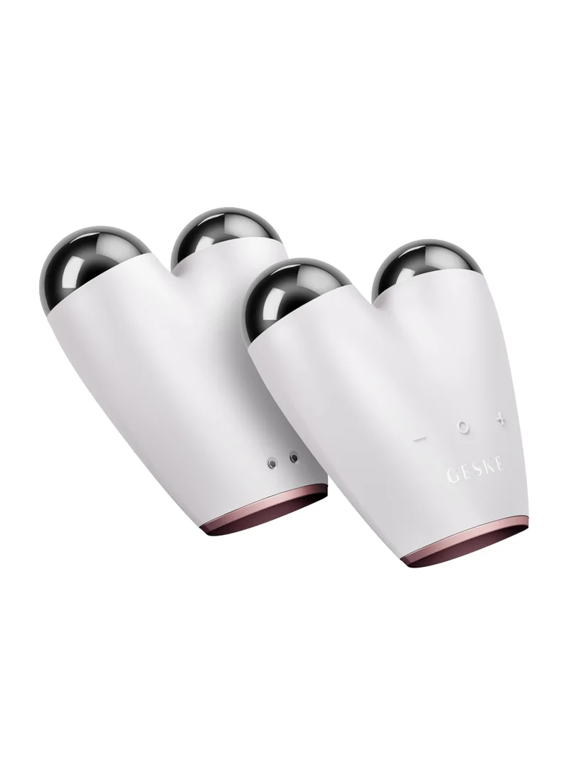 GESKE SmartAppGuided MicroCurrent Face-Lifter 6 in 1 Facial Lifting Face & Jawline Trainer Face Tightening Anti Ageing Device Microcurrent Against Wrinkles Double Chin Remover - Starlight