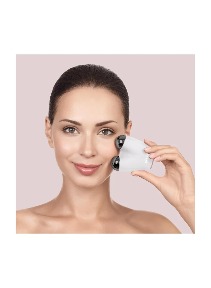 GESKE SmartAppGuided MicroCurrent Face-Lifter 6 in 1 Facial Lifting Face & Jawline Trainer Face Tightening Anti Ageing Device Microcurrent Against Wrinkles Double Chin Remover - Starlight