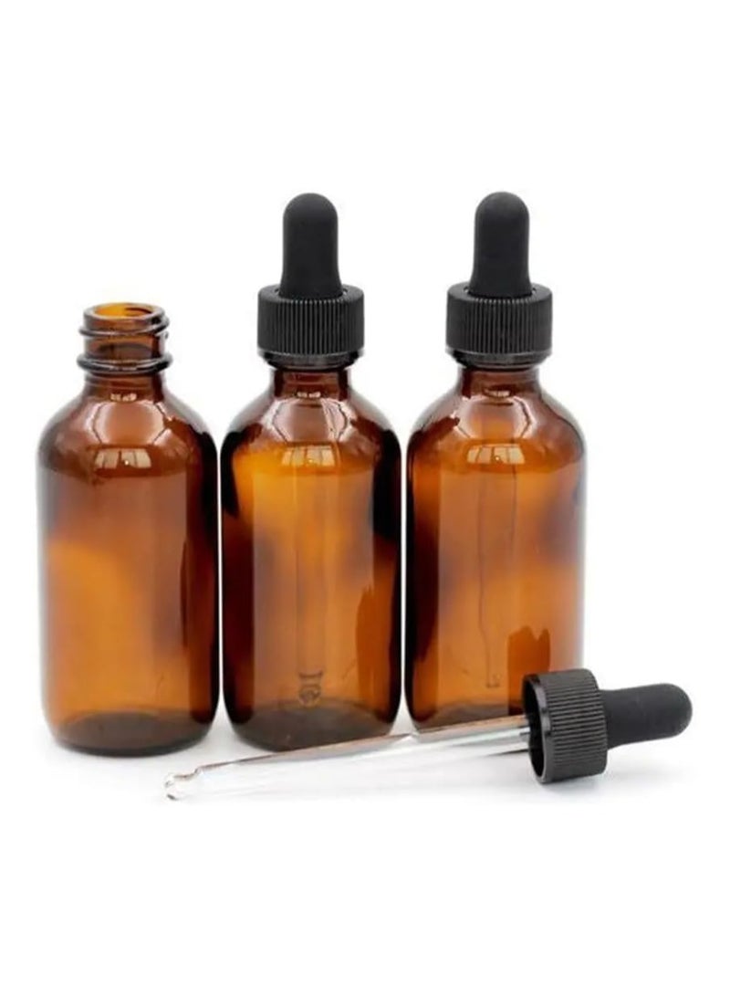 Luxoraq 3-Pcs, 30ml Amber Dropper Bottles – 1 oz Refillable Glass Bottles with Eye Droppers for Essential Oils, Skincare, Beard Oils, Aromatherapy, Travel – Leak-Proof, UV Protection - Image 1
