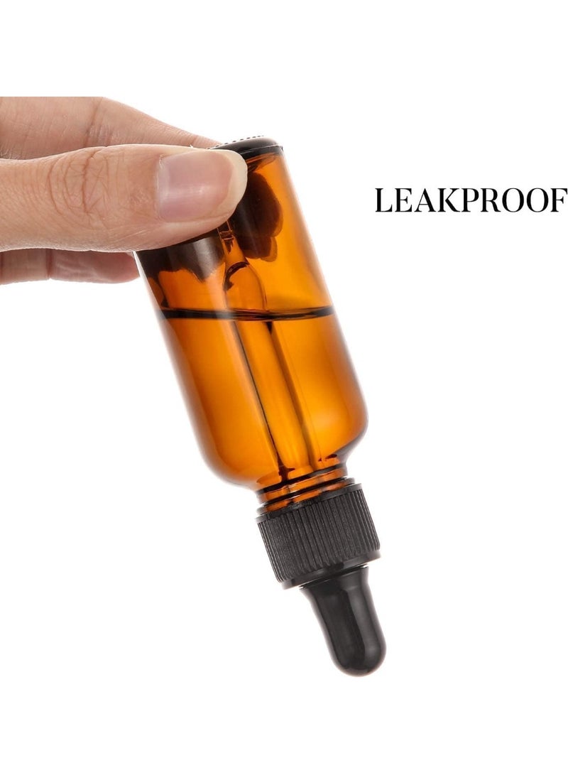 Luxoraq 3-Pcs, 30ml Amber Dropper Bottles – 1 oz Refillable Glass Bottles with Eye Droppers for Essential Oils, Skincare, Beard Oils, Aromatherapy, Travel – Leak-Proof, UV Protection - Image 4