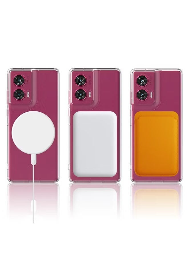 X-level Motorola Edge 50 Fusion Magsafe Case Cover with Stronge Magnets Shockproof Grade Protection Anti-Yellow&Anti-Scratch, Ultra Slim, Magnetic Magsafe Phone Case Accessories for Motorola Edge 50 Fusion 5G , Clear - Image 2