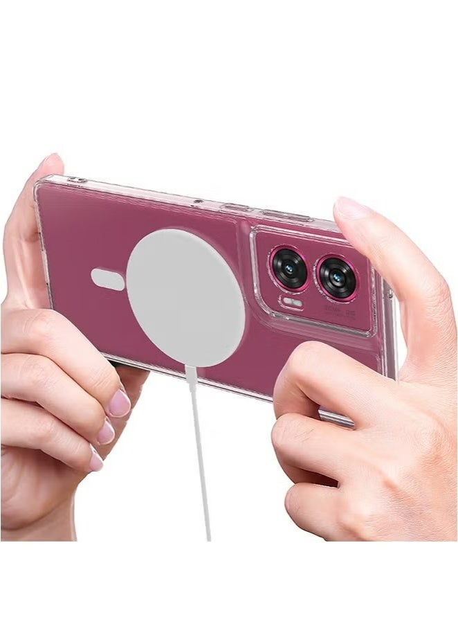 X-level Motorola Edge 50 Fusion Magsafe Case Cover with Stronge Magnets Shockproof Grade Protection Anti-Yellow&Anti-Scratch, Ultra Slim, Magnetic Magsafe Phone Case Accessories for Motorola Edge 50 Fusion 5G , Clear - Image 5